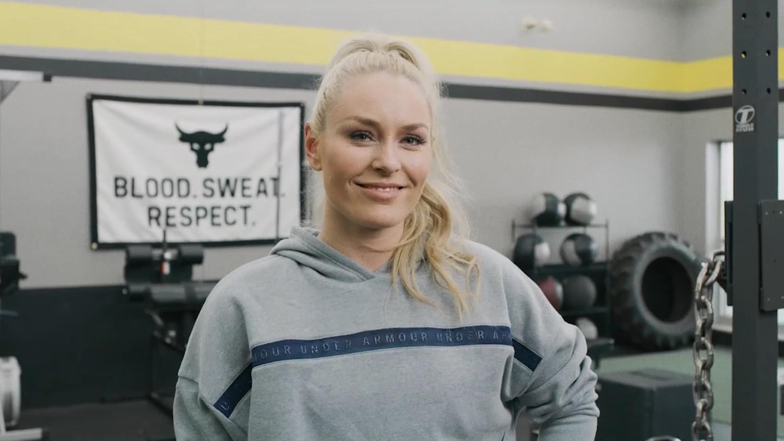 Lindsey Vonn 'Collapses' on the Tennis Court in Under Armour Sneakers