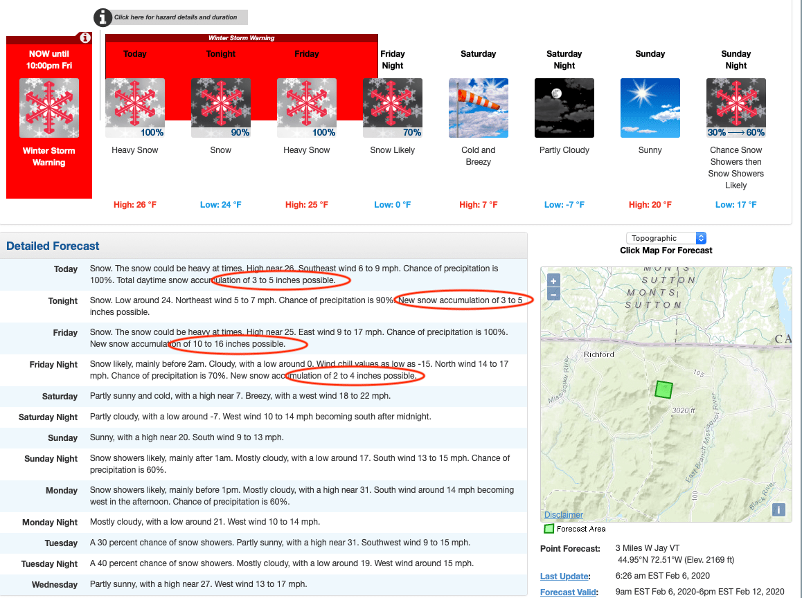 New England, vermont, forecast