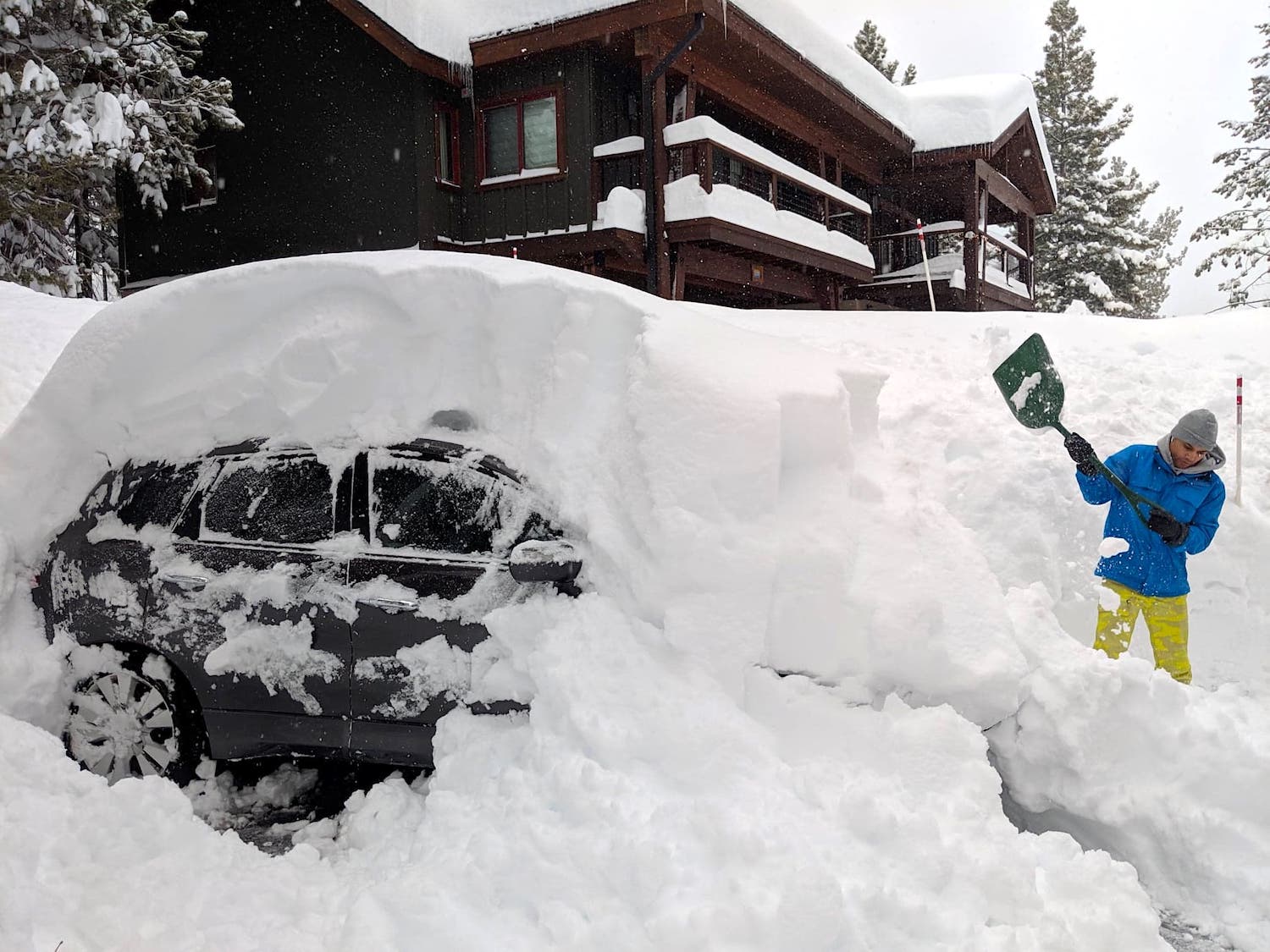 Lake Tahoe, CA Just Saw 114" of Snow in 3Days... SnowBrains