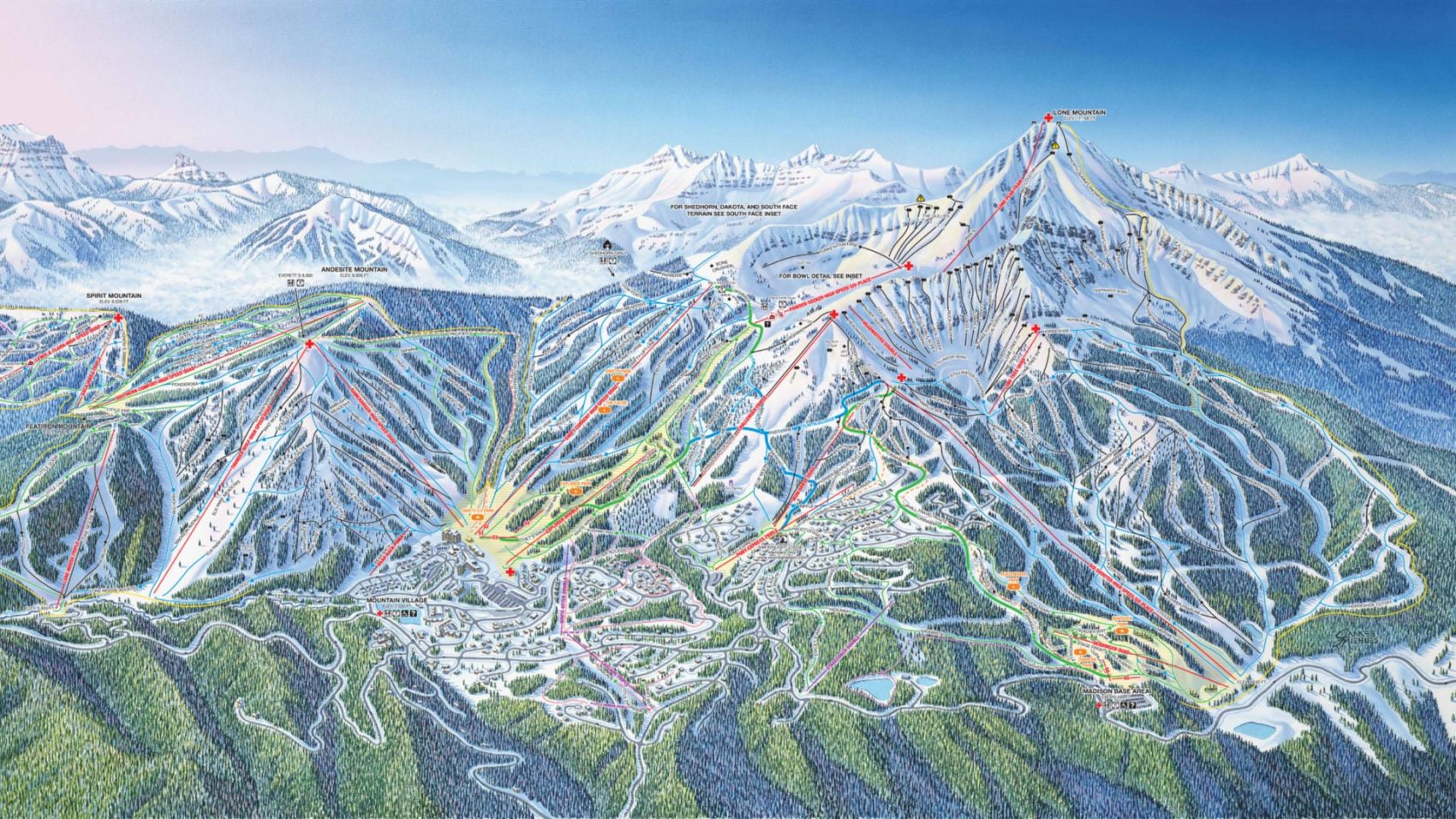 Big Sky Resort Trail Map - SnowBrains