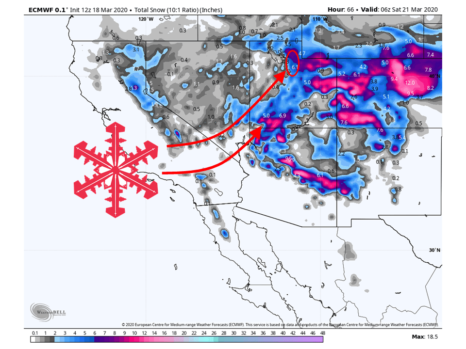 612" of Snow Along The Wasatch, Higher Amounts in Southern Utah