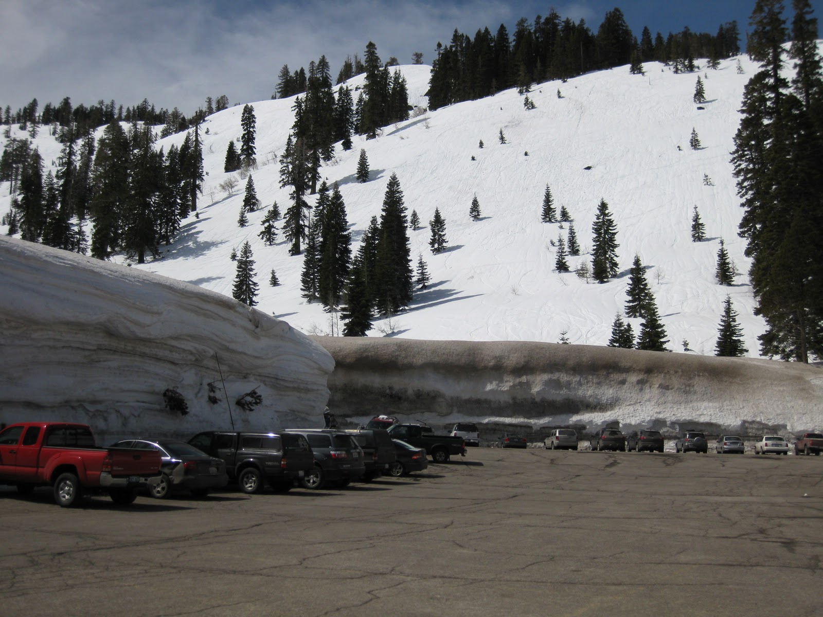 alpine meadows, california, parking lot