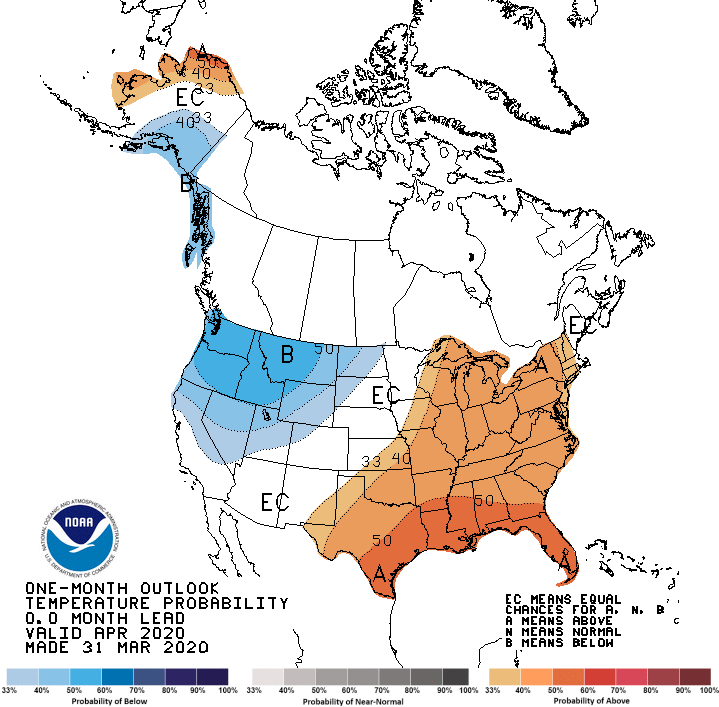 NOAA, April, outlook