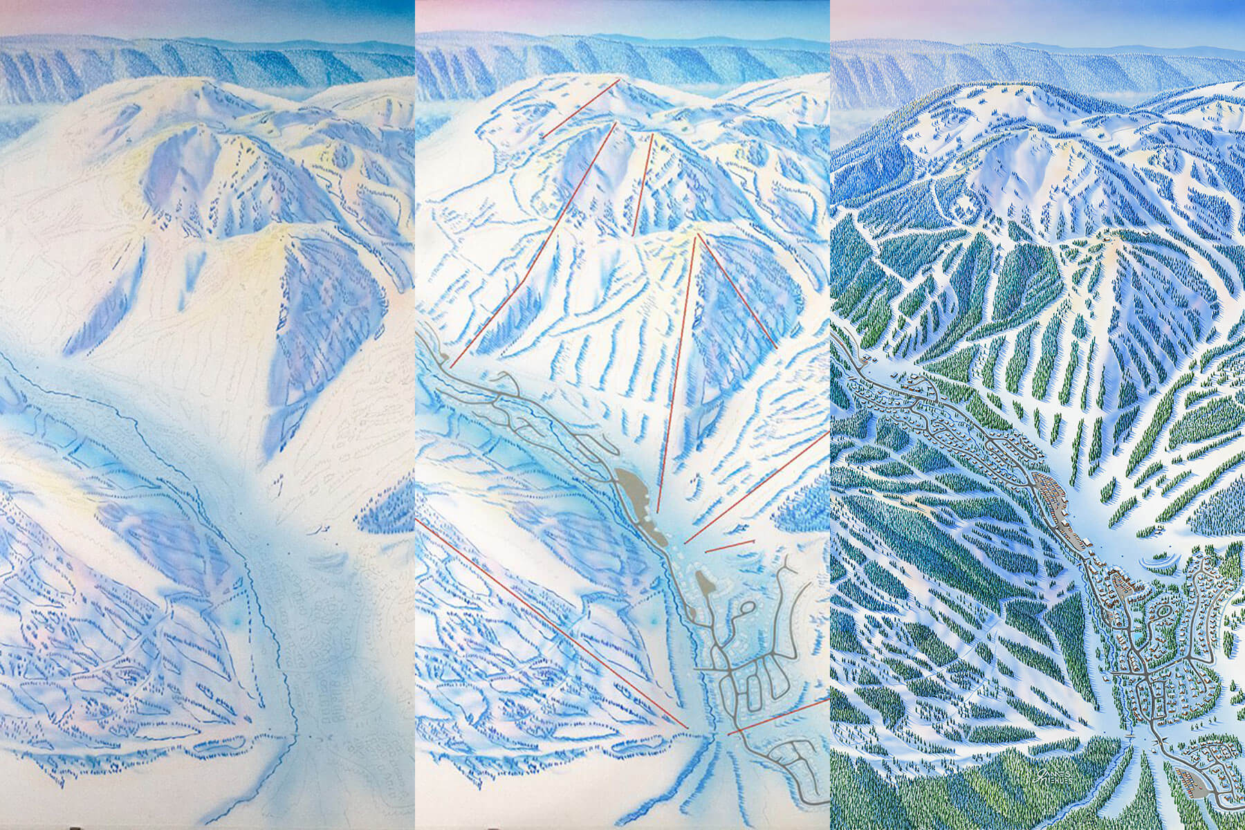 sun peaks resort, canada, trail map