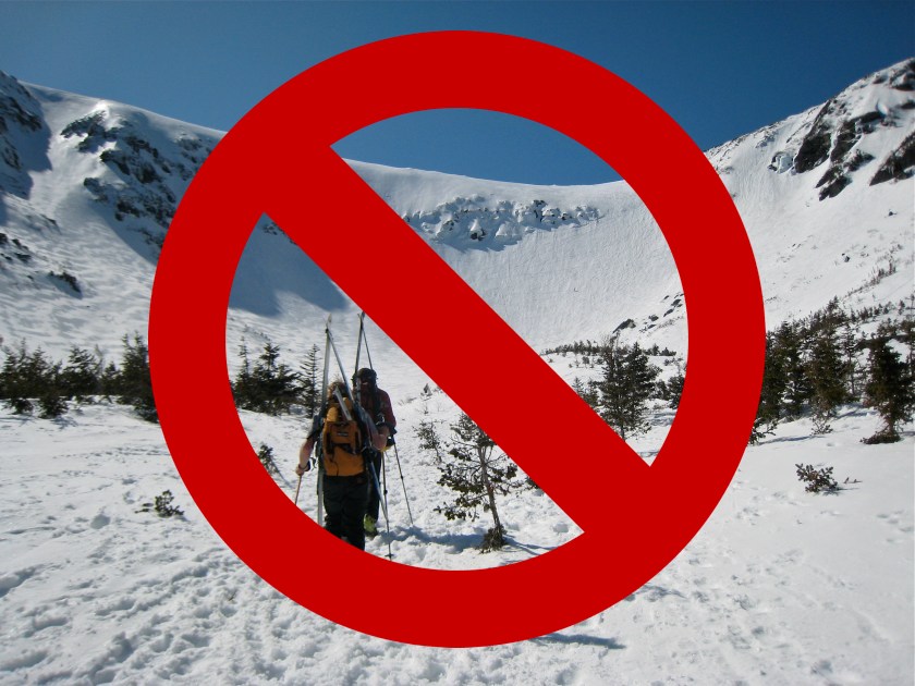 Tuckerman ravine, closed,