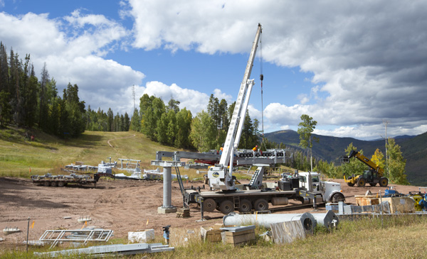 vail, lift construction, colorado