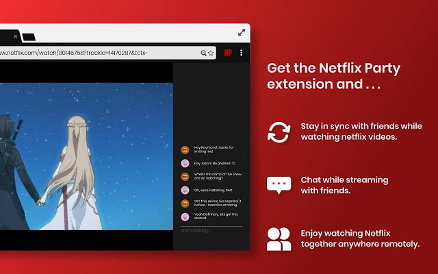 Watch Netflix with your friends in different cities!