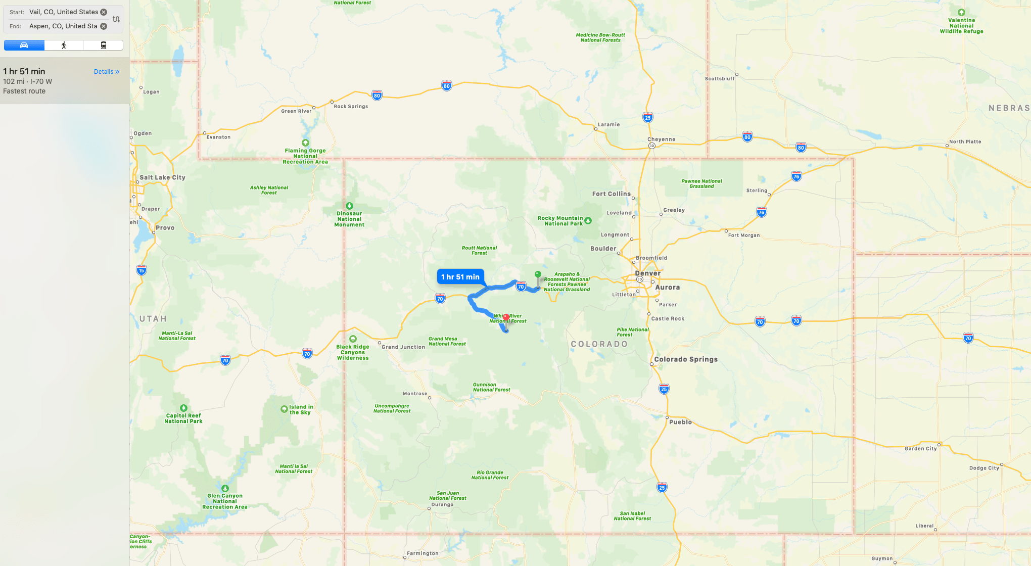 American Airlines, Vail, Aspen, Colorado