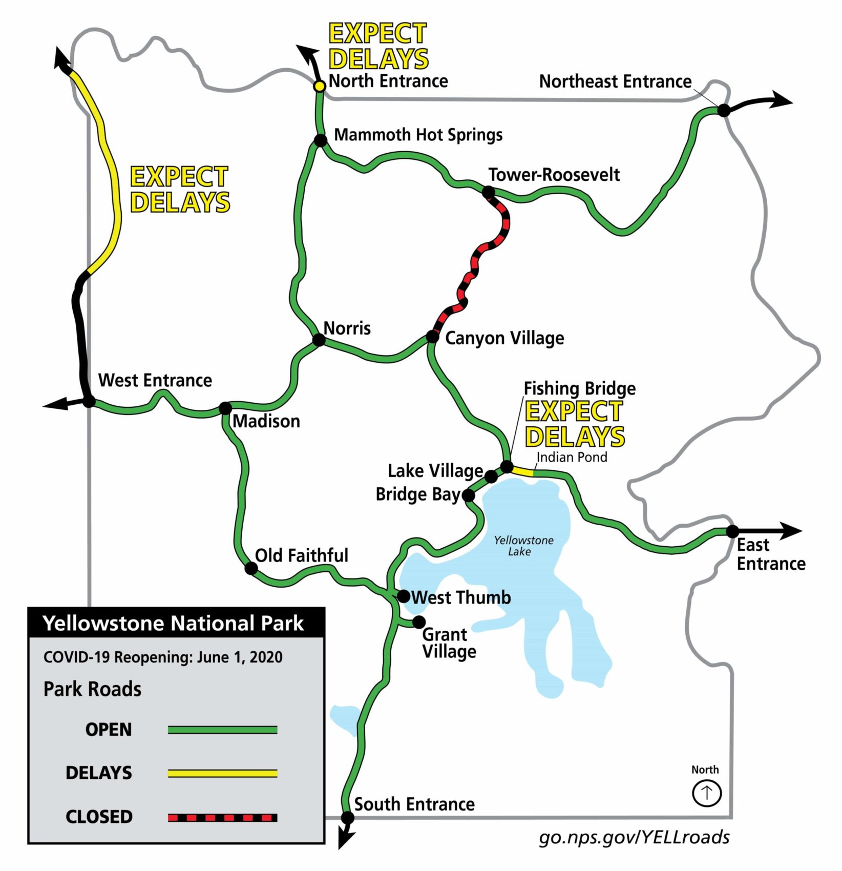 Yellowstone National Park To Open Montana Entrances On June 1st