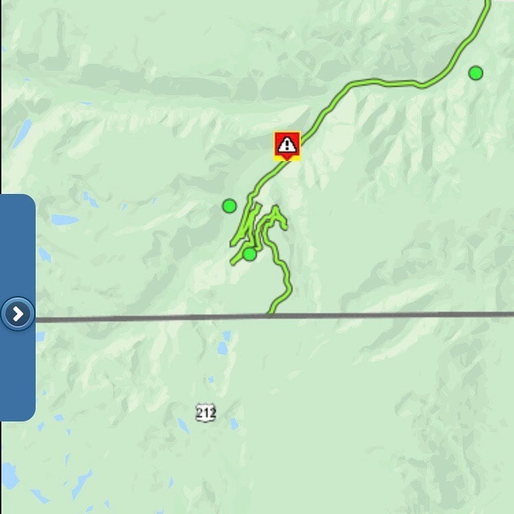 beartooth pass, closed, wyoming,