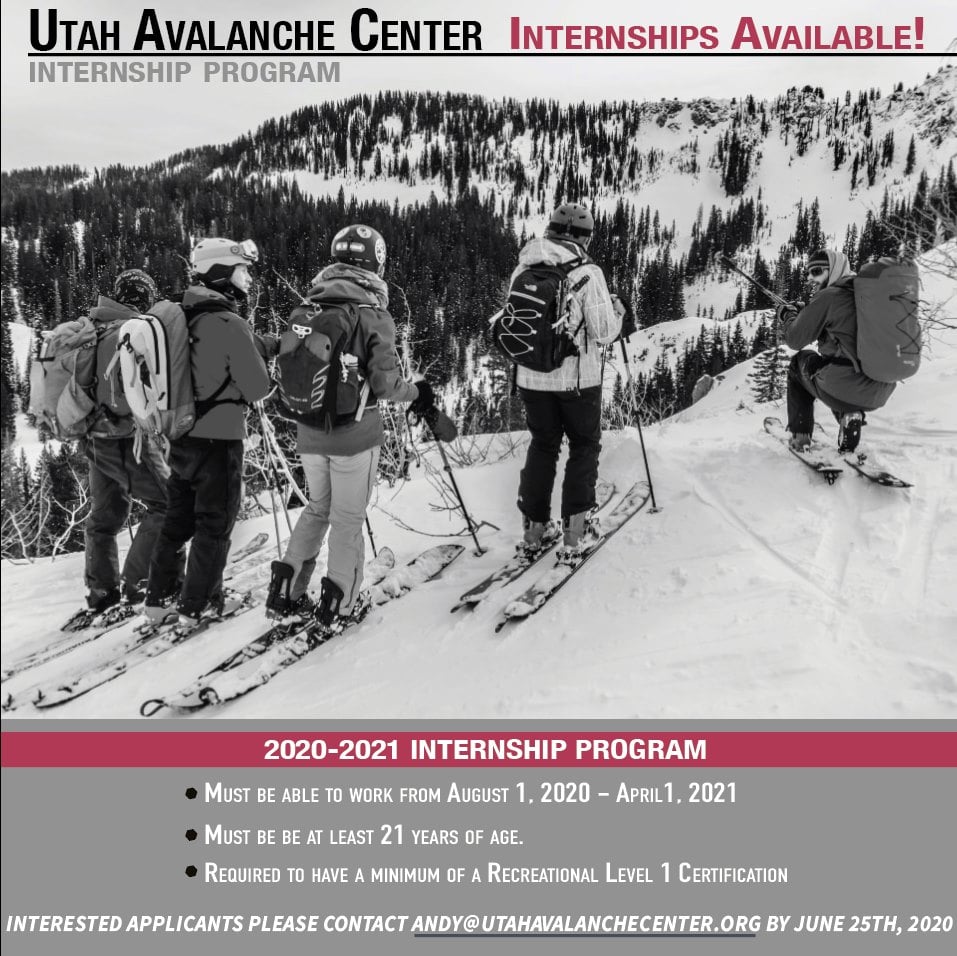 utah avalanche center, uac, internship,