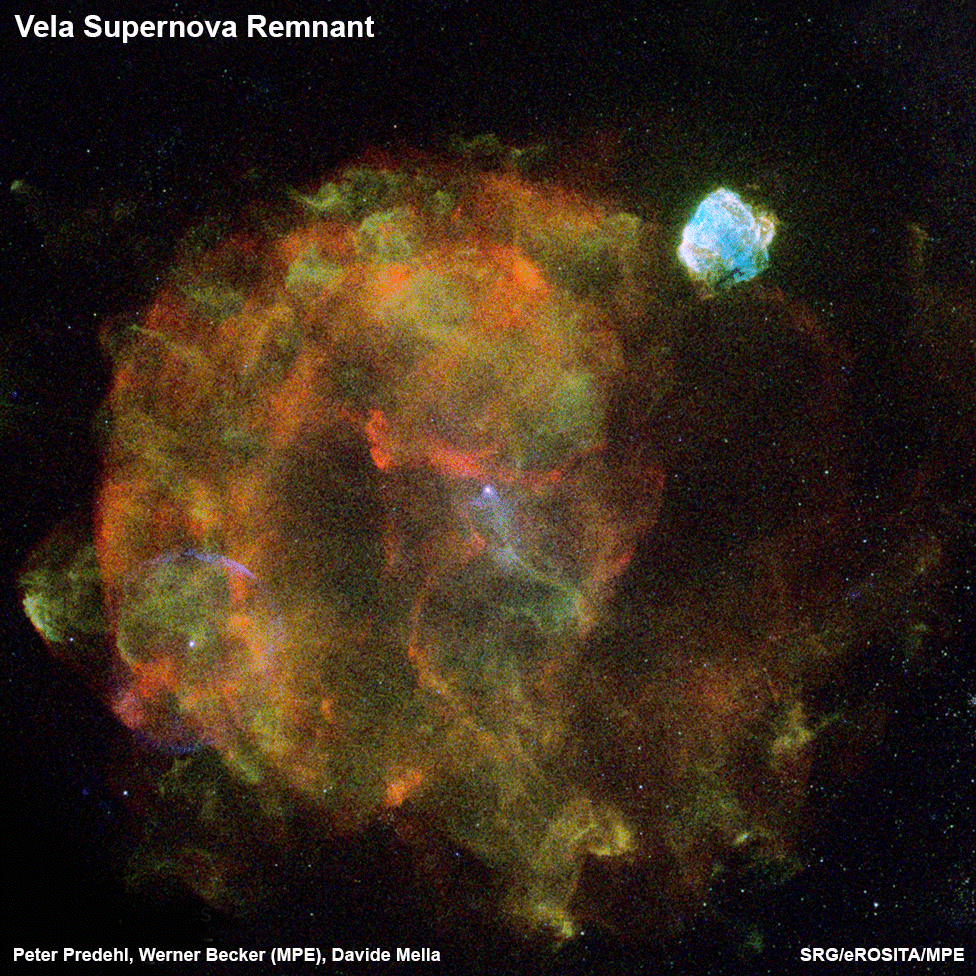 supernova from a star, space
