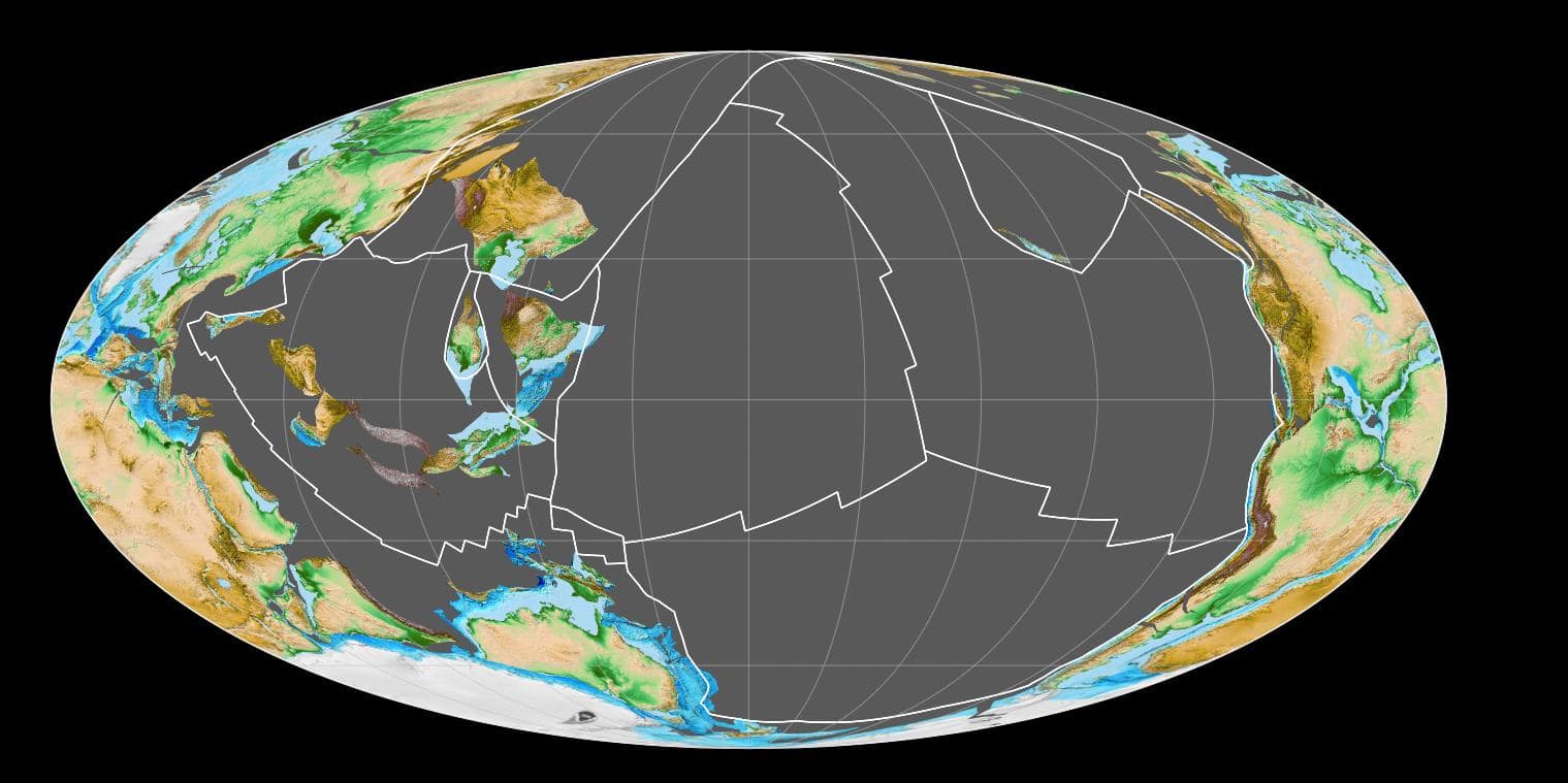 Map Of Pangea With Modern Borders Map Created Overlaying Modern Countries On Pangea - Snowbrains