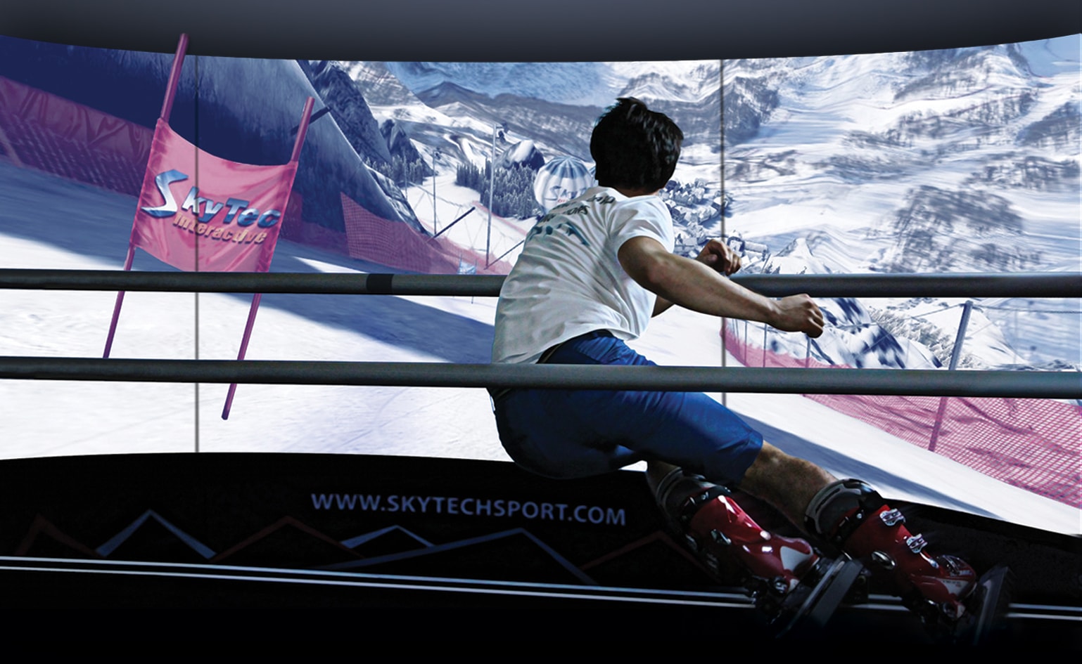 Skiing on a SkyTechSport Simulator