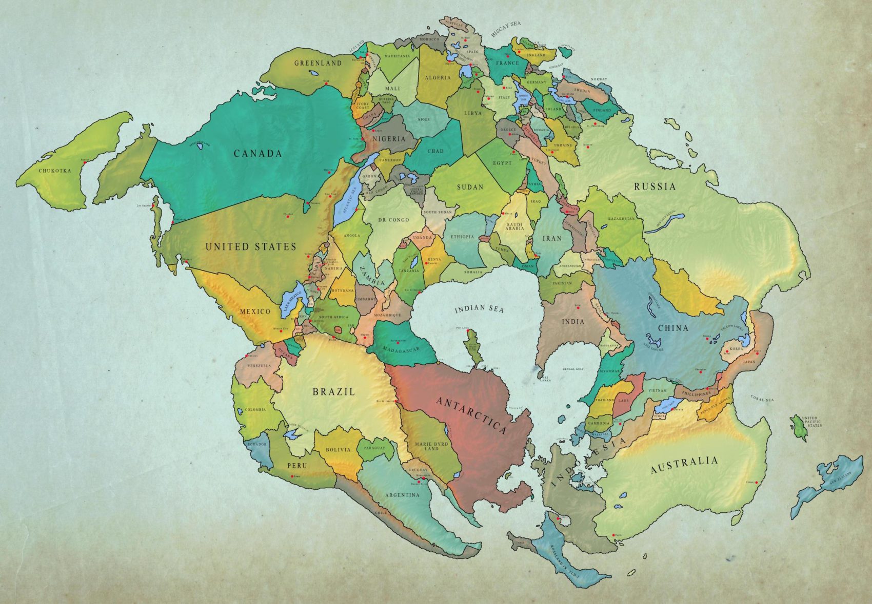 Pangaea Map With Countries Map Created Overlaying Modern Countries On Pangea - Snowbrains