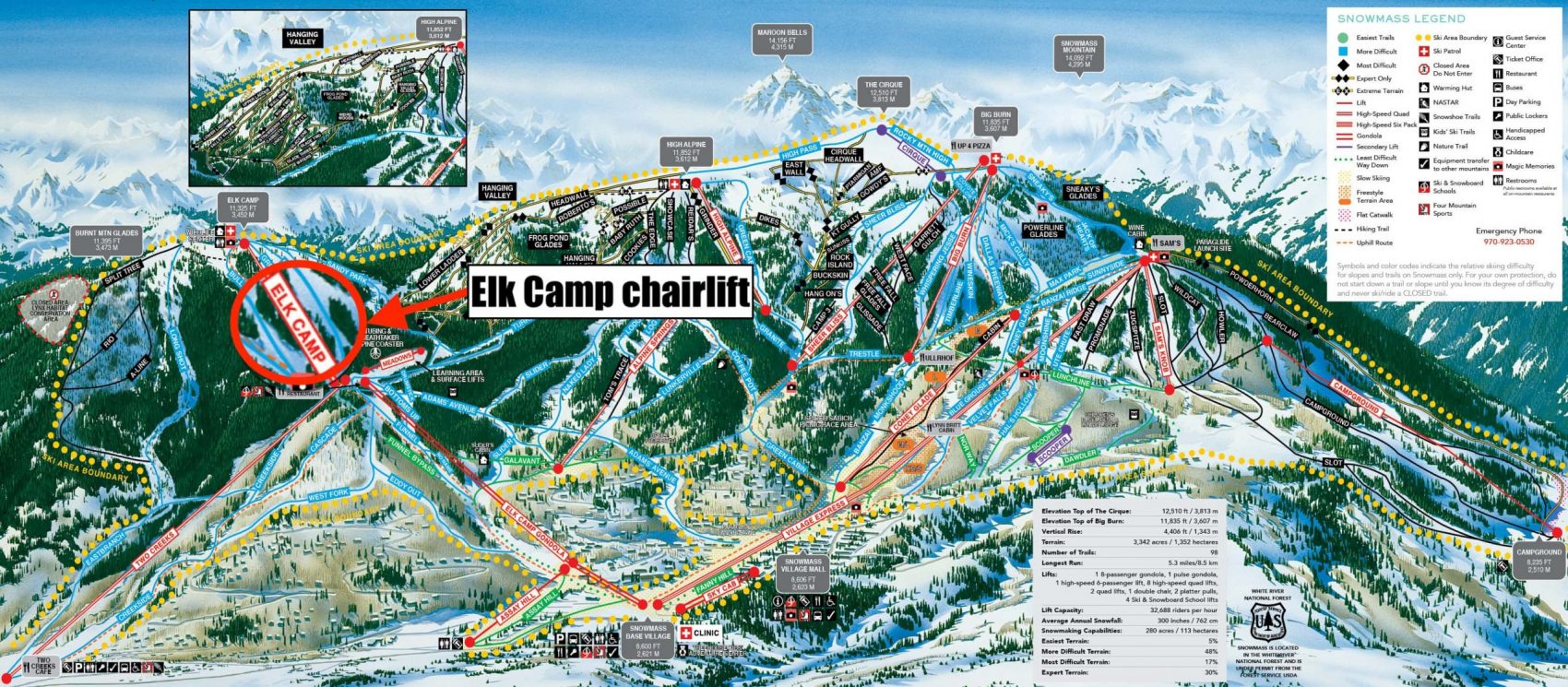 snowmass, colorado, trail map, aspen