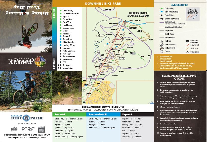 Tamarack Resort summer map