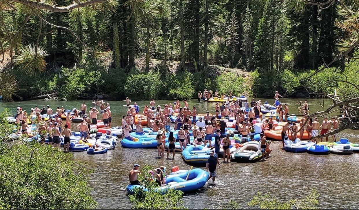 rafters, Truckee River, California, Tahoe City, 