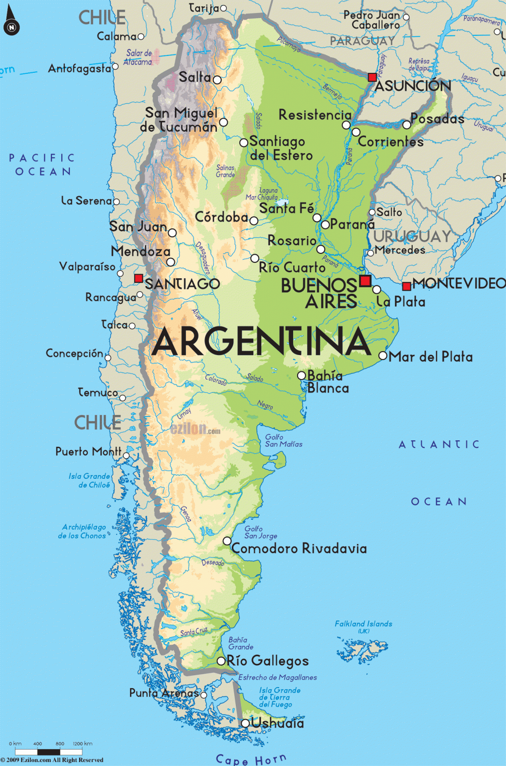Map of Argentina - SnowBrains