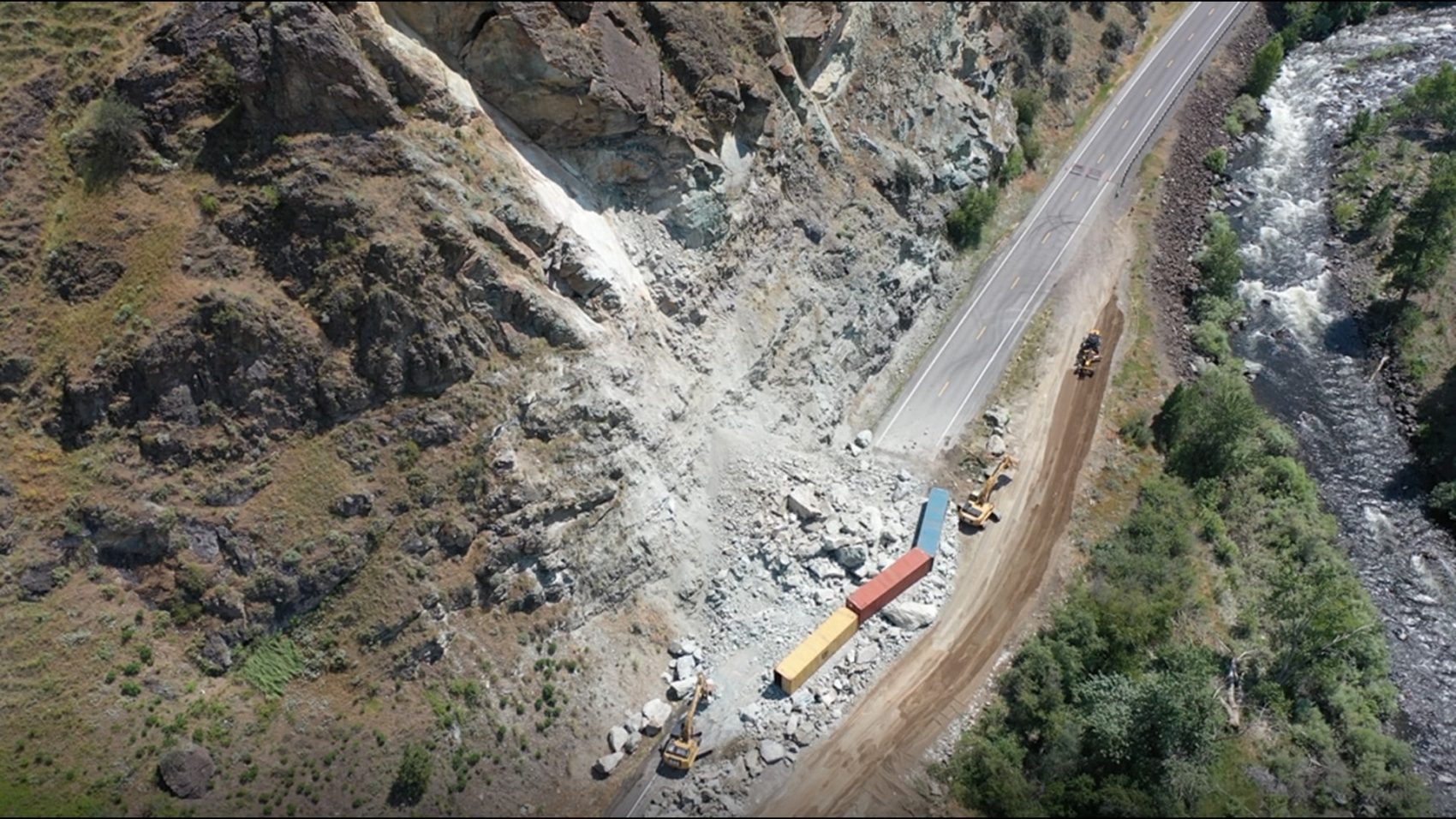 Rockfall Closes Road in Central Idaho