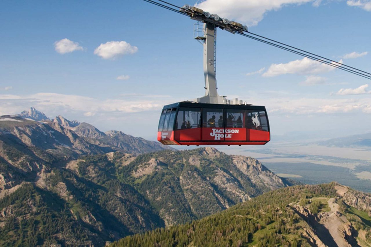 Teton County, aerial tram, Jackson hole mountain resort, Wyoming, big red