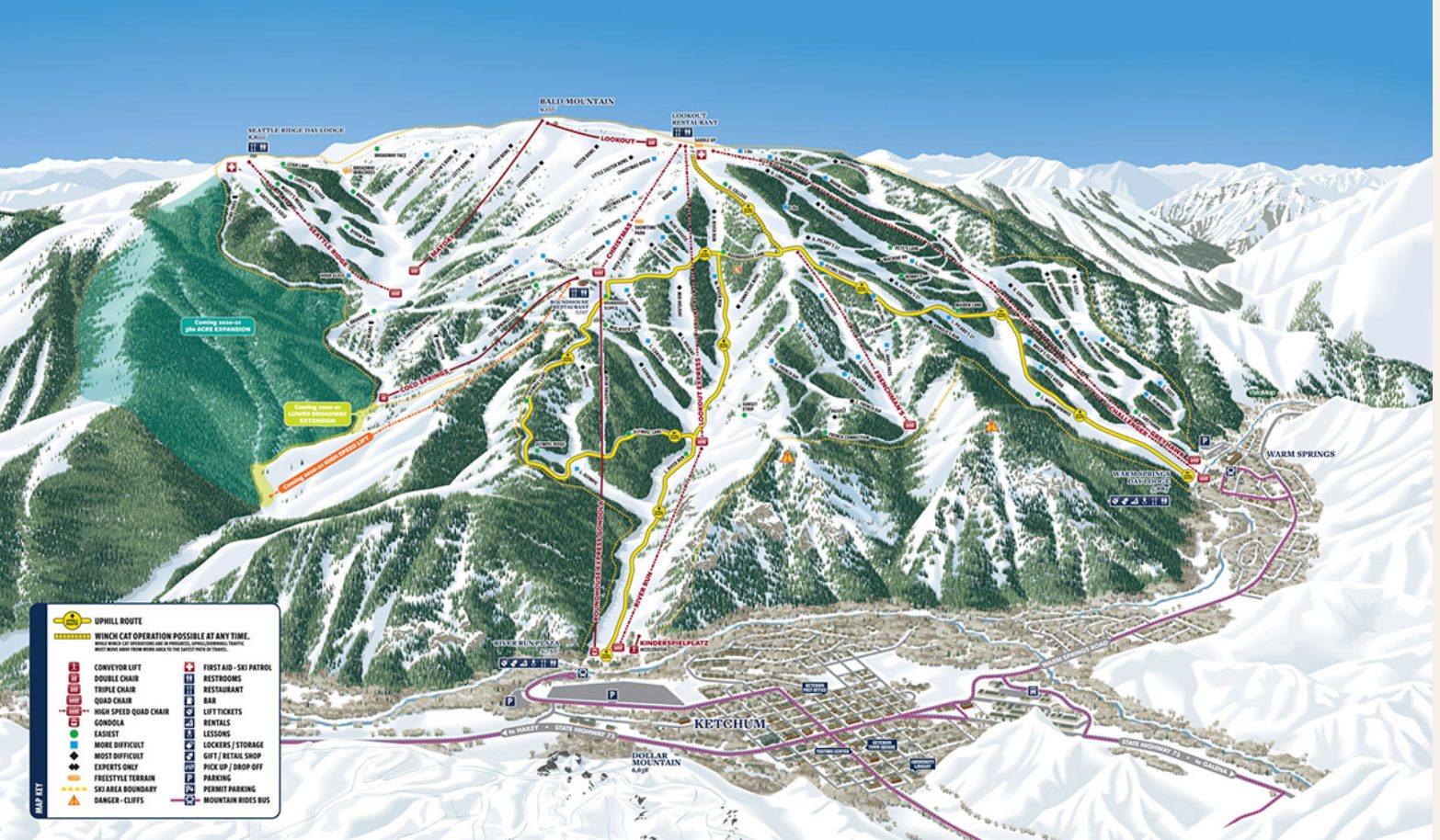 upgrades, sun valley, trail map