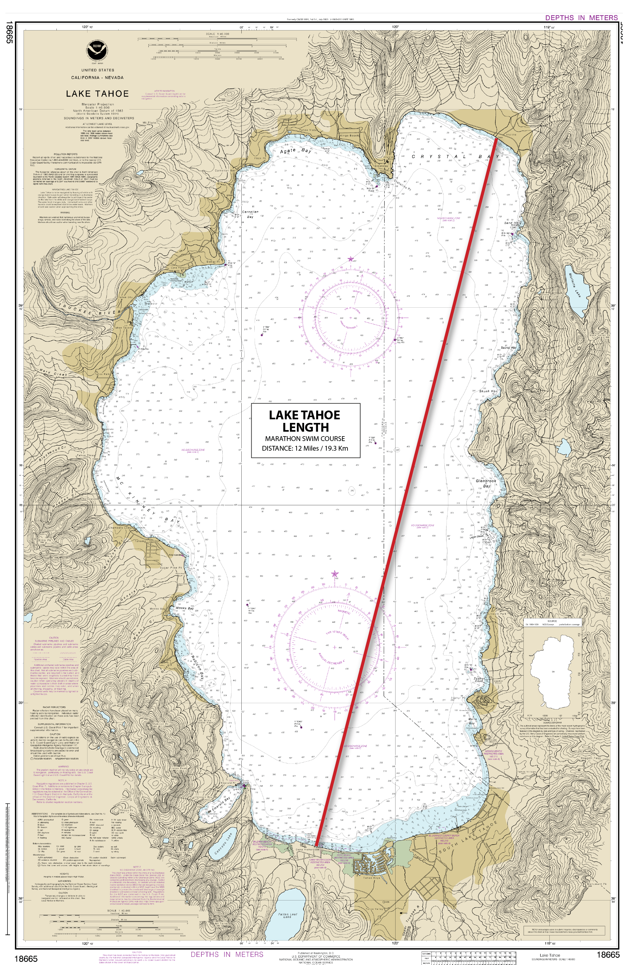 Lake Tahoe Length swim