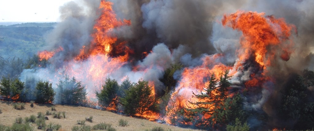 Weather affects on wildfires