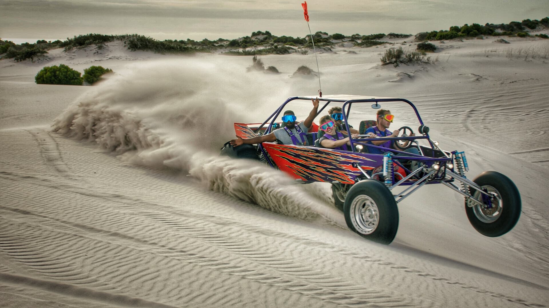 Dune buggy ride at Atlantis Dune. 