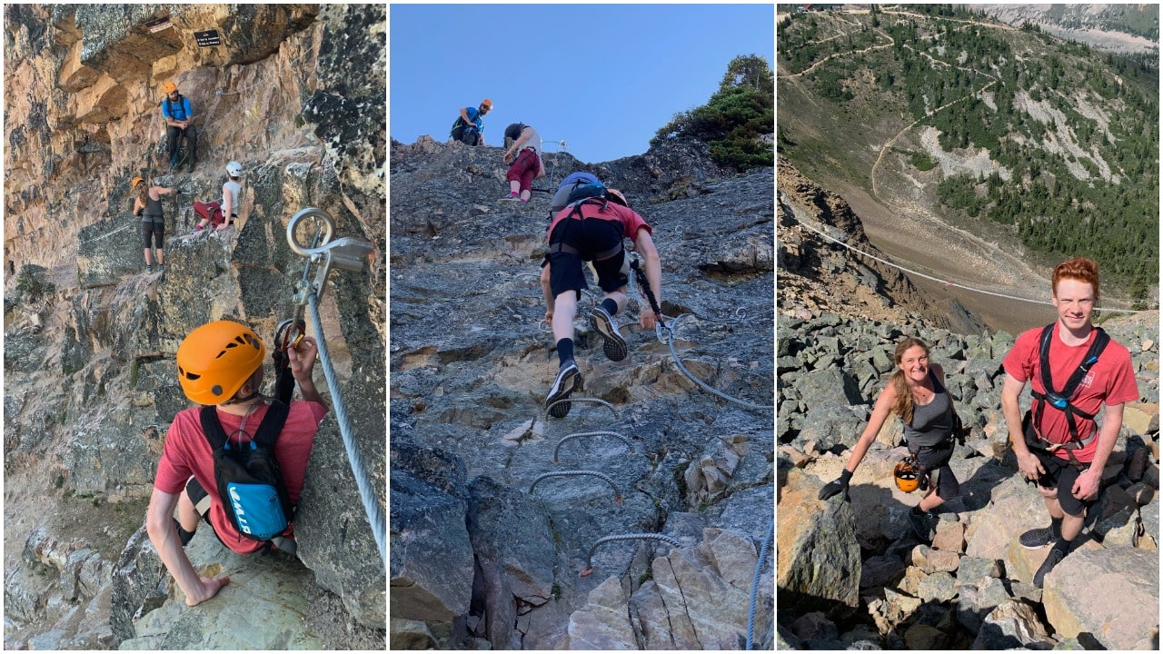 rock climbing via ferrata