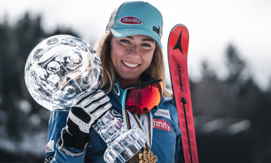 figcaption>¿Qué tan ricos son los esquiadores y snowboarders más ricos del mundo? En la foto: Mikaela Shiffrin se convierte en la primera atleta en el circuito de la Copa del Mundo de la FIS en superar los 1.000.000 francos suizos en premios en metálico.