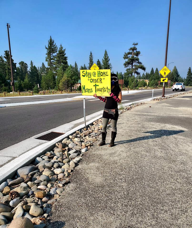 protest, Tahoe, California,