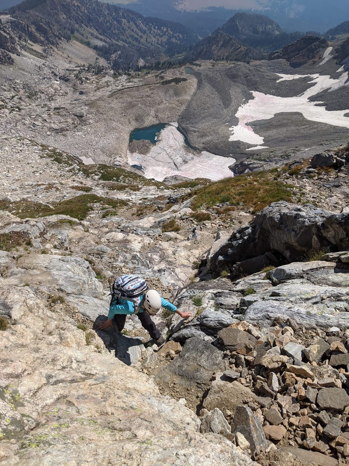 Scrambling up Buck Mountain