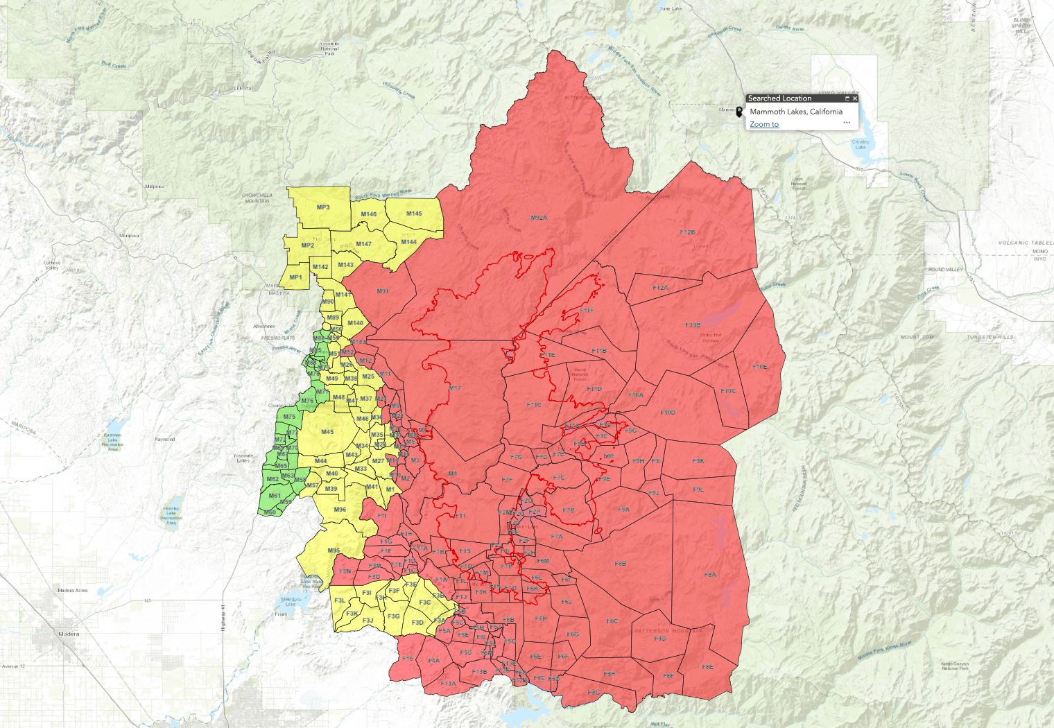 mammoth lakes, creek fire, california