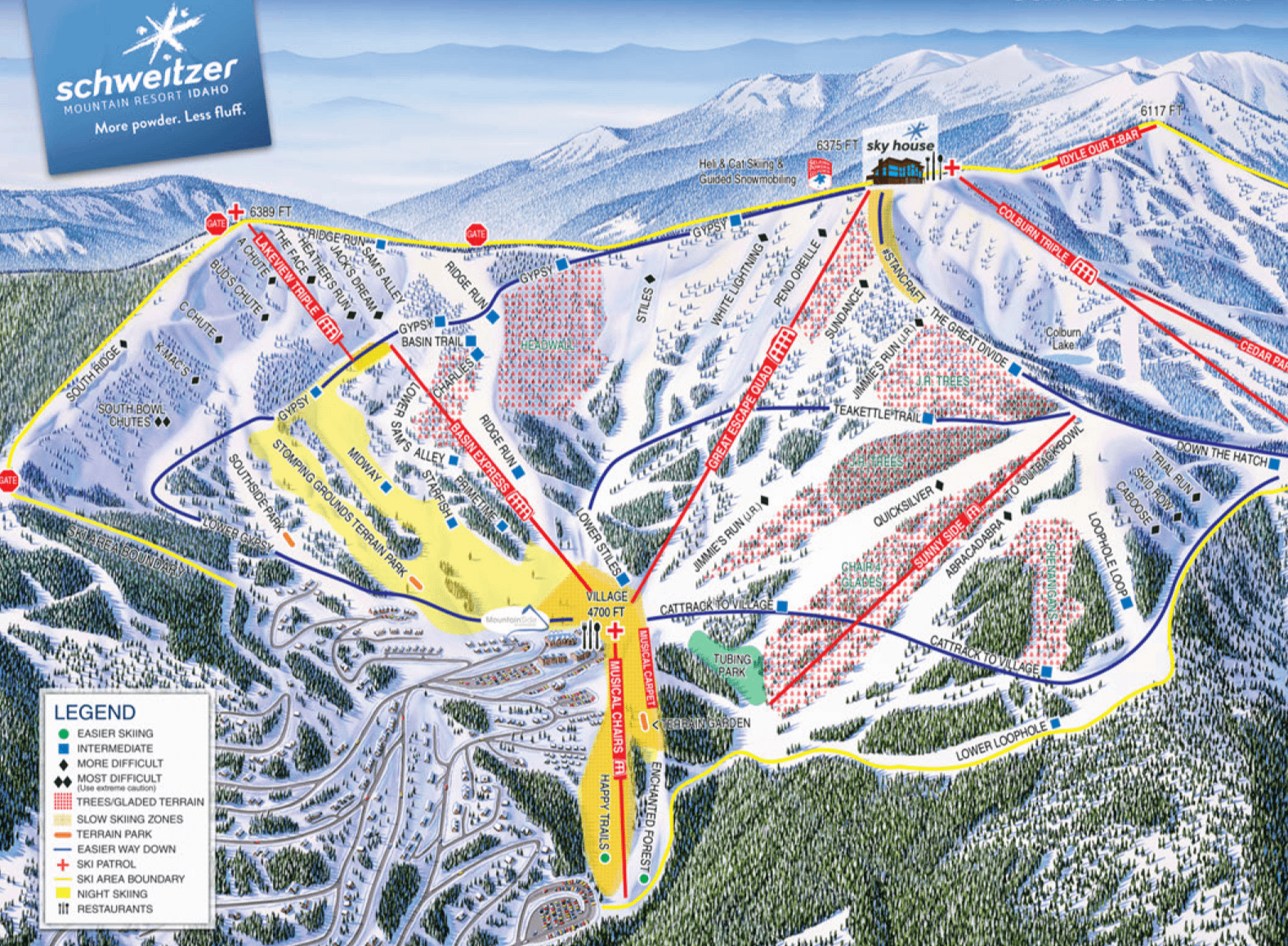 Schweitzer trail map, Idaho