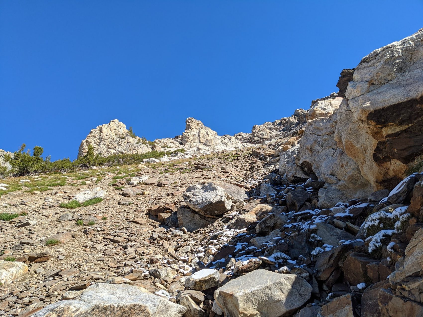 snowy rocks