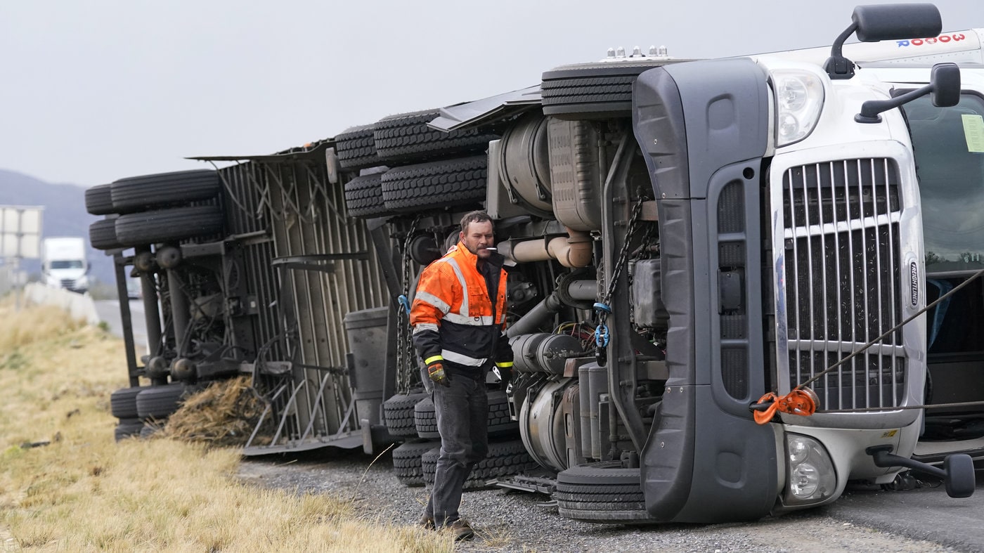 Toppled Truck