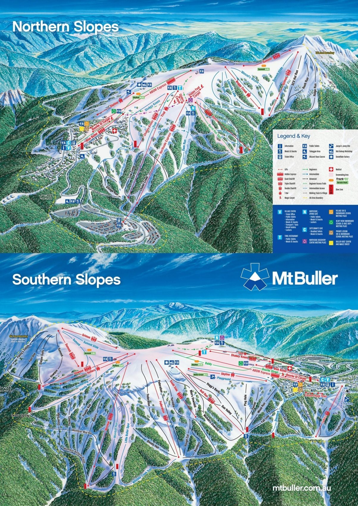 Mount Buller, trail map