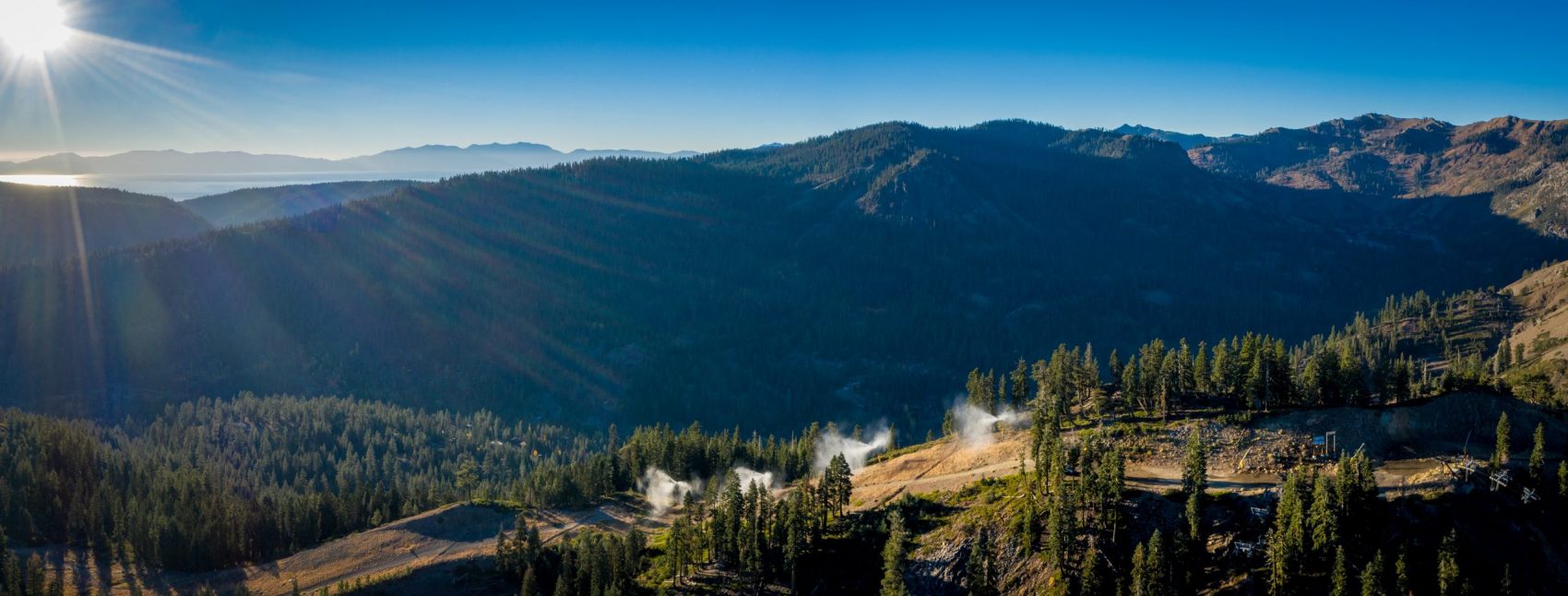 Squaw Valley, alpine meadows, california, snow guns, snowmaking