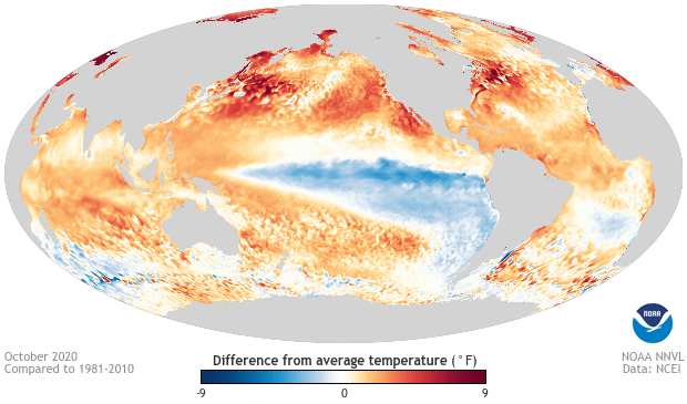 Noaa November Enso Update La Niña Strengthened In October Now 95