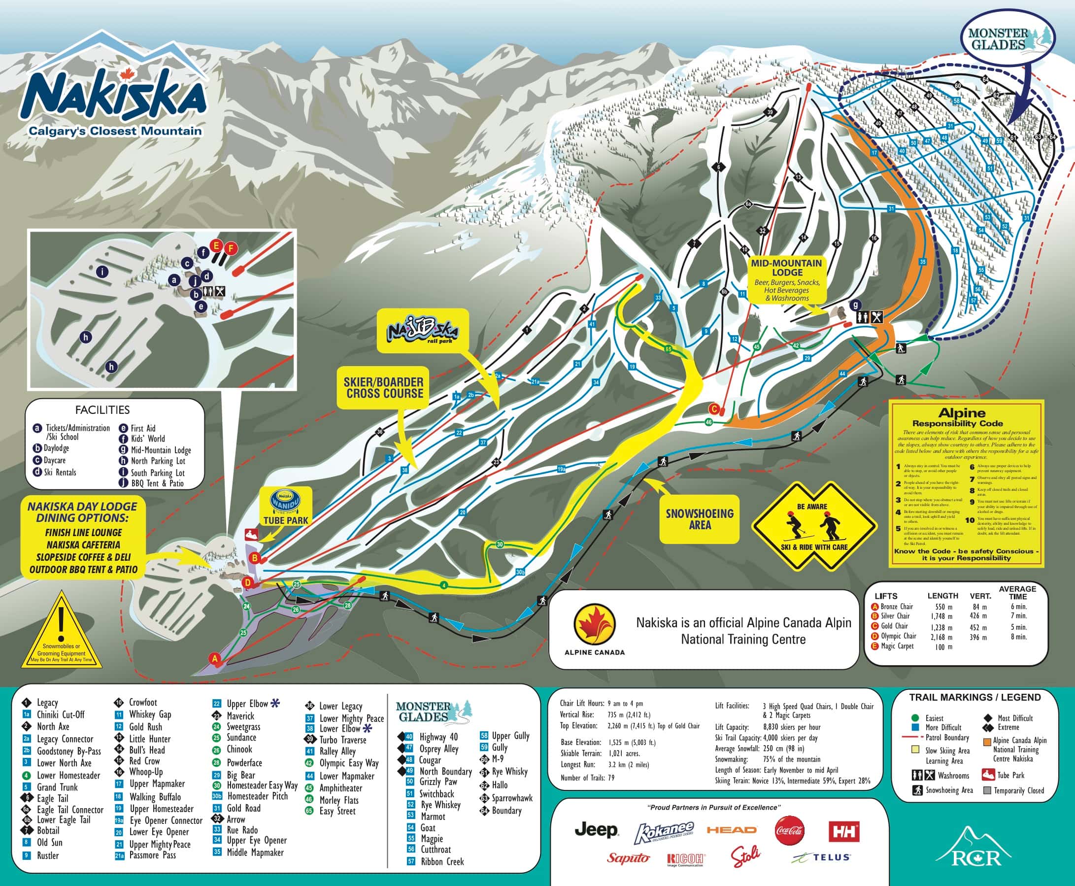 Nakiska trail map