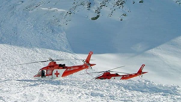 Swiss avalanche accident rescue