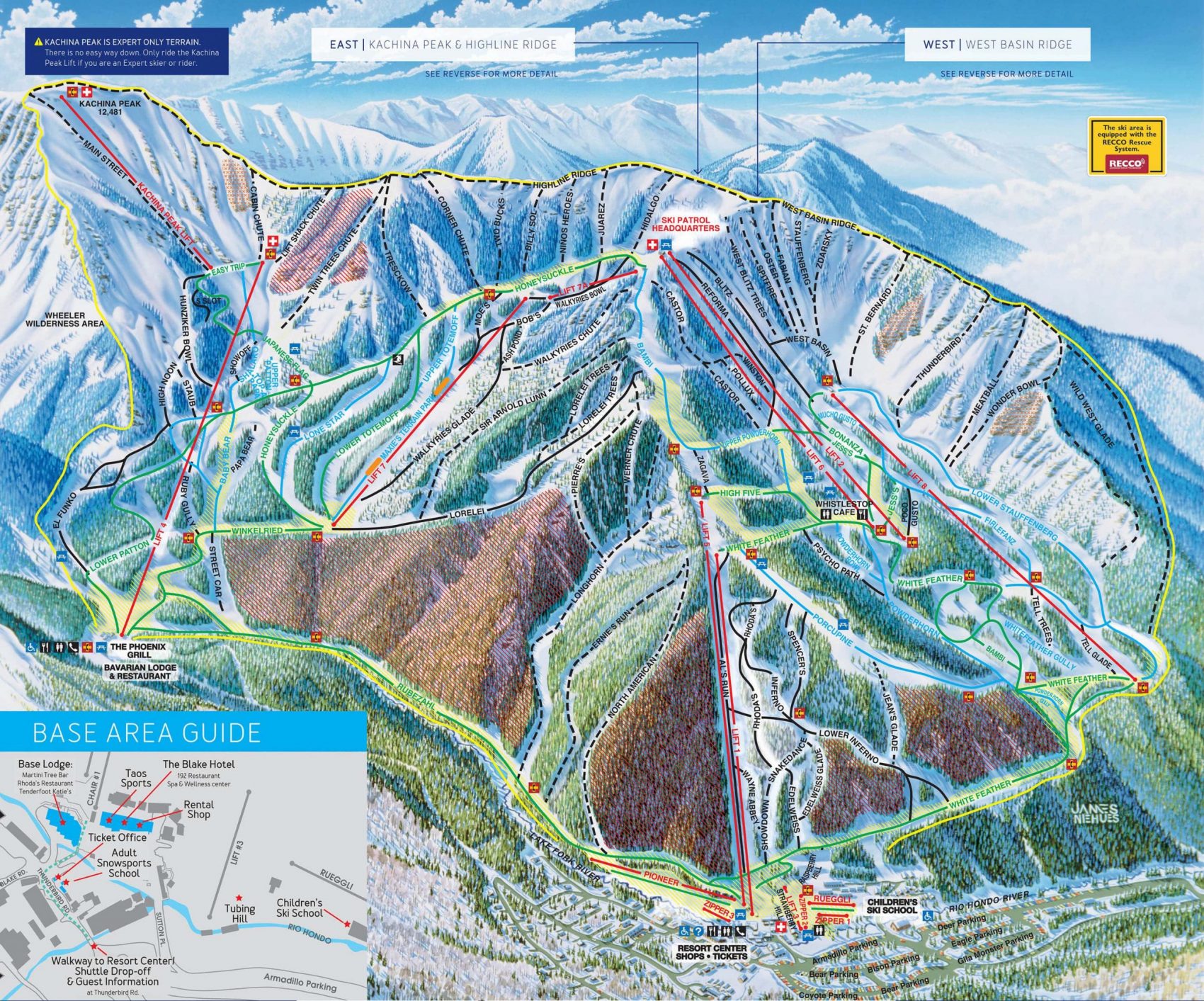 taos ski valley, New Mexico, trail map