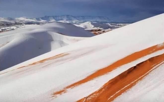 sahara, snow, Africa, desert