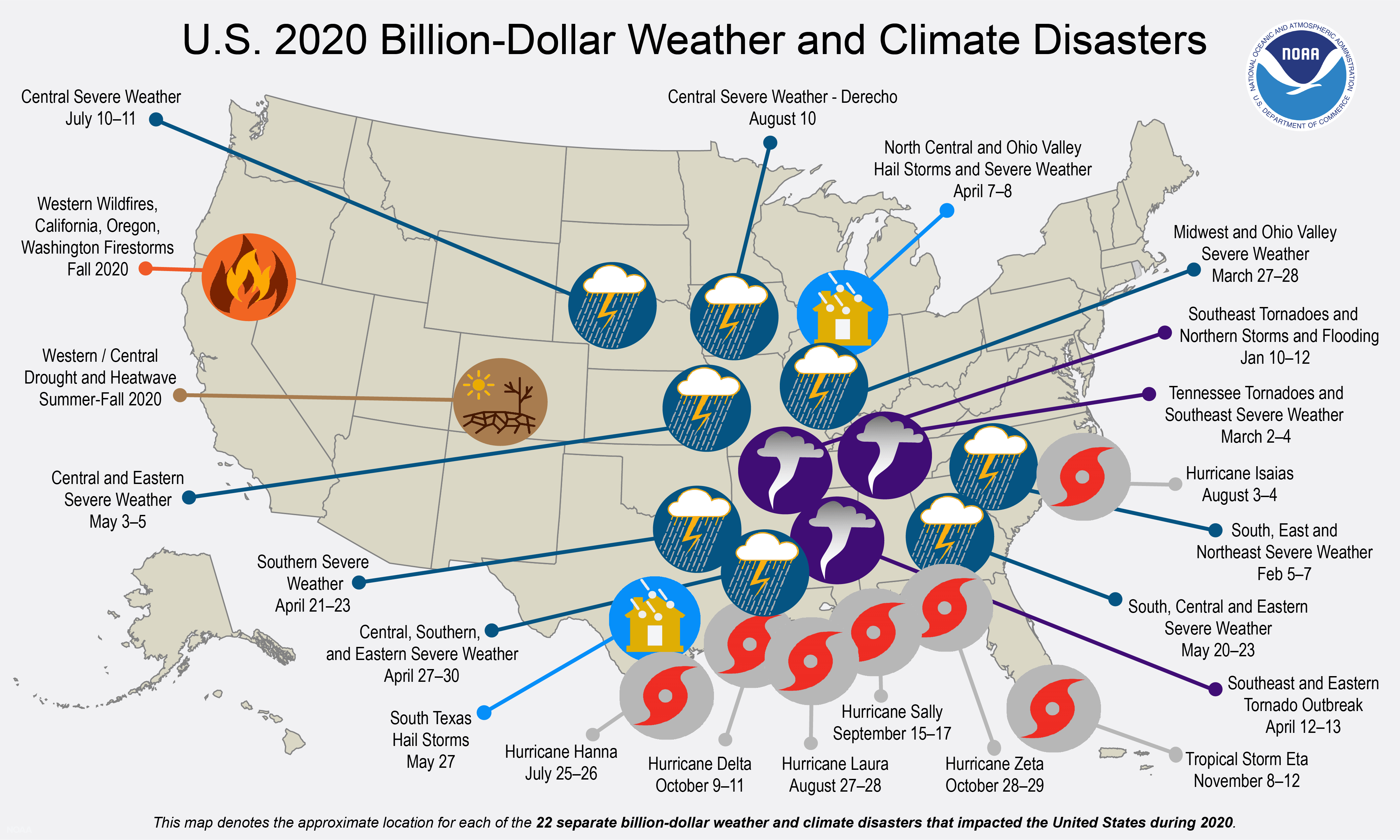 NOAA, billion dollar, disasters, 
