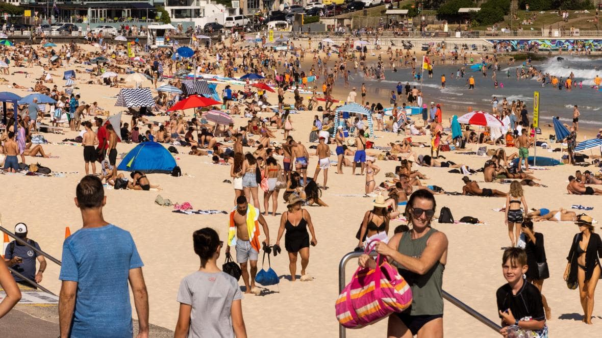 Australians on the beach, Australia