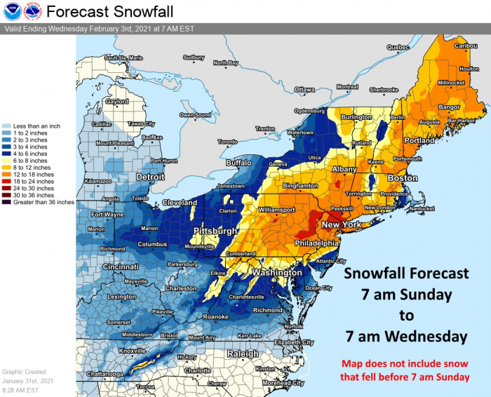 Snowbrains Forecast 6 24″ Of Snow For The Northeast Through Wednesday Laptrinhx News