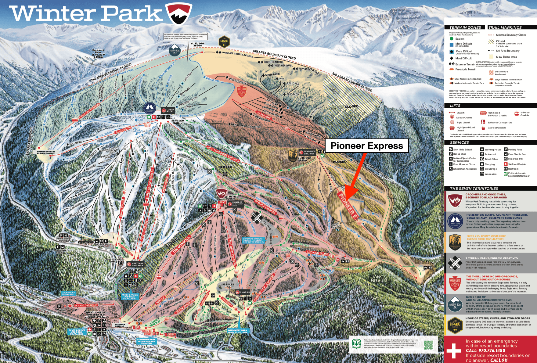 pioneer express, winter park, Colorado, chairlift, Vasquez,