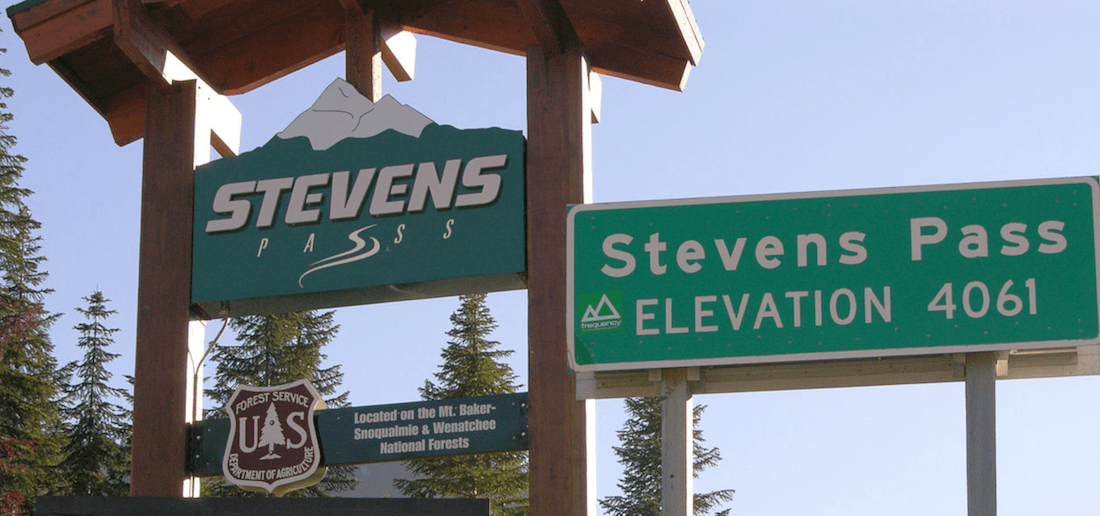 Entrance Sign, Stevens Pass, washington