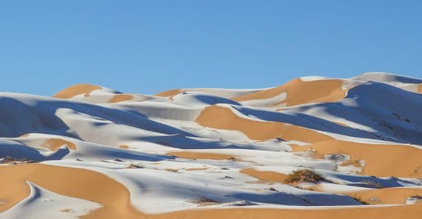 sahara, snow, Africa, desert